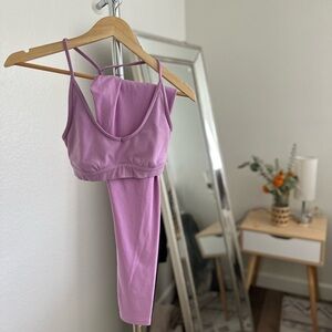 Alo Lavender Ribbed Set